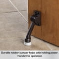 thumbnail image 5 of Brinks Commercial Steel Matte Brass/Black Kick-Down Door Holder Mounts to door 1 in., 5 of 8