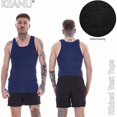 thumbnail image 3 of Keanu Mens Ribbed Cotton Blend Fitted Vest Top (Pack of 6), 3 of 4