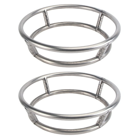 

2Pcs Home Pot Racks Stainless Pot Holder Round Pot Loop Pot Accessories (Silver)