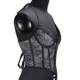 thumbnail image 4 of Mujeres Casual Sexy Ojal con cordones Estampado floral Fishbone Court Vintage Corset Straps Tank Top Fridja  nalpqowj29872, 4 of 8