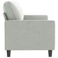 thumbnail image 2 of vidaXL 3-Seater Sofa Light Grey 180 cm Velvet, 2 of 5