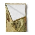 thumbnail image 2 of Italy Soft Flannel Fleece Throw Blanket, Florence Art Collage Michelangelo David Renaissance, Cozy Plush for Indoor and Outdoor Use, 50" x 70", Pale Orange Mint Green, by Ambesonne, 2 of 5