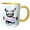 Yellow/White, variant on 3drose, Image of Bear with I Am Sorry Banner, 11oz Two-tone Red Mug