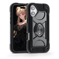 thumbnail image 1 of Compatible con iPhone 16 Funda de 6.1 pulgadas con soporte de anillo, protección contra caídas de grado militar, carcasa resistente de cuerpo completo, funda protectora duradera 3 en 1 para iPhone 16, 1 of 6