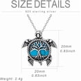 thumbnail image 4 of THOYAS Sea Turtle Necklace Sterling Silver Tree of Life Compass Tortoise Pendant Holiday Beachy Mothers Day Jewelry Gift for Women Mom Ocean Lover, 4 of 6
