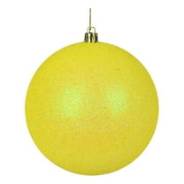 Vickerman 2.75" Yellow Glitter Ball Ornament, 12 per Bag