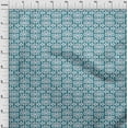 thumbnail image 4 of oneOone Georgette Viscose Teal Blue Fabric Geometric Dress Material Fabric Print Fabric By The Yard 42 Inch Wide, 4 of 5