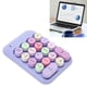 thumbnail image 1 of Teclado numérico inalámbrico de color retro de 18 teclas con teclas de acceso direto para calculador de informática, receptor usb, portátil, suspensión, 1 of 7