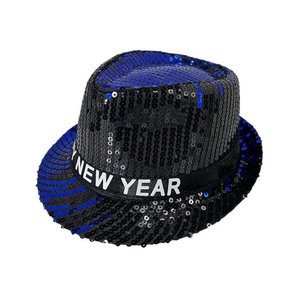 AWZXDE Chapeau à Paillettes Festif pour Femmes Style Jazz Seau pour Accessoires de Fête de la Veille de l'Année