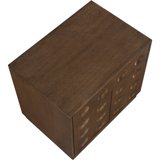Meridian Furniture Compass Brown Oak Veneer Night Stand - Walmart.com