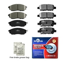 Front & Rear Ceramic Brake Pads For 2013 2012 2011-2009 Infiniti G37 AWD Sedan