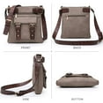 thumbnail image 3 of Dasein Women Lightweight Crossbody Bags Soft Vegan Leather Messenger Bag Shoulder Bag Travel Purse, 3 of 9