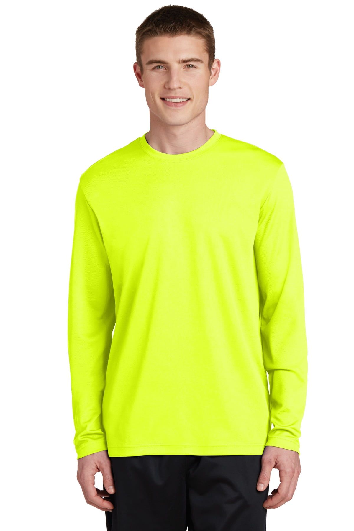 Airco Brouwerij Productie Sport Tek Adult Male Men Plain Long Sleeves T-Shirt Neon Green 4X-Large -  Walmart.com
