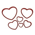 thumbnail image 1 of 6 pcs Cookie Cutters Molds Heart Shape Fondant Cake Cookie Tools to Craft(Red), 1 of 8