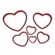thumbnail image 1 of GOOHOCHY 6 moldes cortadores de galletas con forma de corazón, herramientas para hacer galletas, fondant, pasteles y manualidades (rojo), 1 of 8