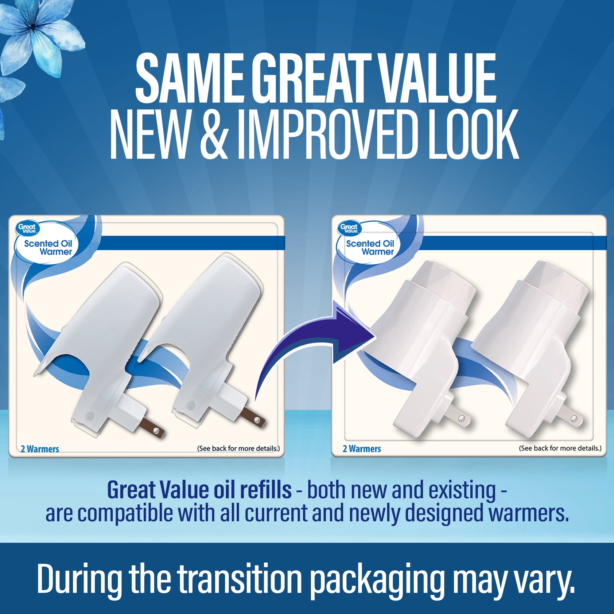(3 pack) Great Value Scented Oil Plug-in Warmers, 2 Count (Fragrance Not Included)