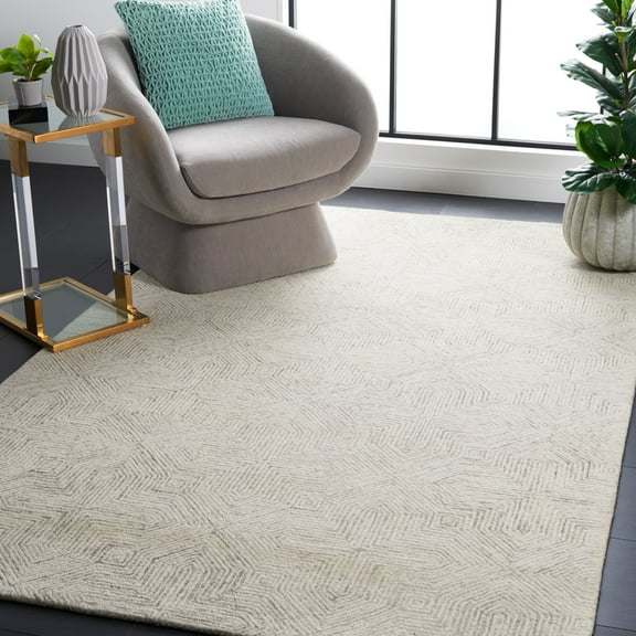 Safavieh Abstract Malvina Geometric Area Rug, Gray/Ivory, 8' x 8' Square