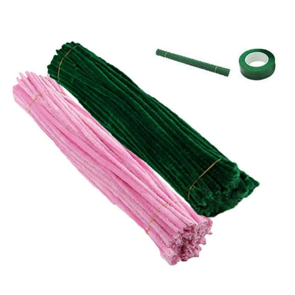 Chenille Stems Pipe Cleaners for DIY Crafts, Bendable Wire Flower Art Project Kit
