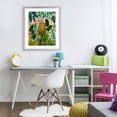 thumbnail image 2 of Stoic Lion Tropical Forest Gray Framed Print Under Glass, design by Nabeela Rumi, 2 of 10