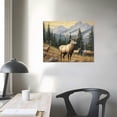 thumbnail image 4 of Acheng  Mountain Elk Animal Canvas Wall Art Art Picture Print Colorful Decorative Painting Canvas Decor Posters for Living Room Bedroom Office  20x16in, 4 of 6