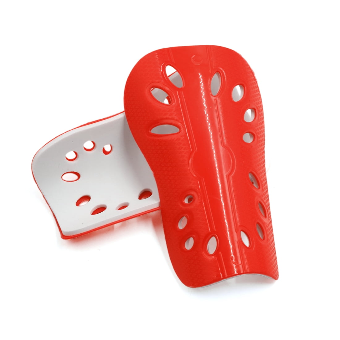 Unique Bargains 1 Pair Red Adult Outdoor Sports Shin Pad Protective Gear Legs Guards