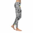 thumbnail image 3 of SUNENAT Modern Zebra in Sunglasses Animal Stretchy Capri Leggings Skinny Yoga Sports Pants XXL, 3 of 4