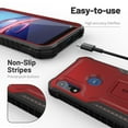 thumbnail image 5 of ExoGuard For Moto E Case, Phone Case with Screen Protector and Kickstand (Red), 5 of 7