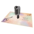 thumbnail image 3 of Designer Pop!, Birthday Pop-Up Greeting Card – Music Note Art Design and 3D Microphone Card for Music Lovers (1 Card with Envelope), 3 of 6
