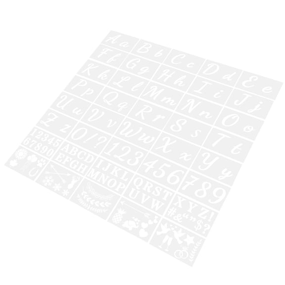 CRAFTHROU 40 Sheets Small Letter Stencils for Kids Alphabet Stencil Diy Activities Reusable Washable