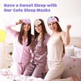 thumbnail image 4 of 12 Piezas Favores de Fiesta de Pijamas, Lindas Diademas con Lazo y Antifaz para Dormir de Animales, Suaves Fundas de Felpa para Dormir y Diademas de Spa para Lavado de Cara, Pijamas para Mujeres y Niñ, 4 of 8