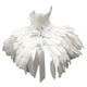 thumbnail image 4 of Capa gótica de plumas artificiales para hombrera, bufanda para disfraz de cosplay, plumas falsas Blanco, 4 of 9