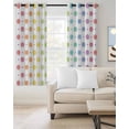 thumbnail image 2 of Colorful Polka Dot Blackout Curtains for Bedroom/Living Room, Thermal Insulated Kitchen Curtains, Cartoon Watercolor Geometric Grommet Darkening Window Treatment Drapes 42"x84"x2, 2 of 8