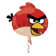 Anagram Red Bird Super Shape 23" Foil Balloon, Red