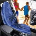 thumbnail image 3 of Garronmavis 1 PC Front Car Seat Cover Waterproof Stain Resistant Car Seat Towel Covers Universal Fit Easy Installation Multi-Functional Sweat Protector for Cars SUVs Trucks Sedans Vans, 3 of 8