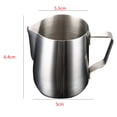 thumbnail image 2 of Ounissouiy Jarra de café espumoso de acero inoxidable, taza de flores, capuchino, leche, tazas de café expreso, Latte Art, espumador de leche, Juegos de servir café y té Plata 150ML, 2 of 6