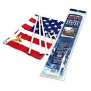 Valley Forge Flag US1-1 Residential Kit w/ 3' x 5' US, Steel Pole, red, White & Blue Flag, Steel Bracket