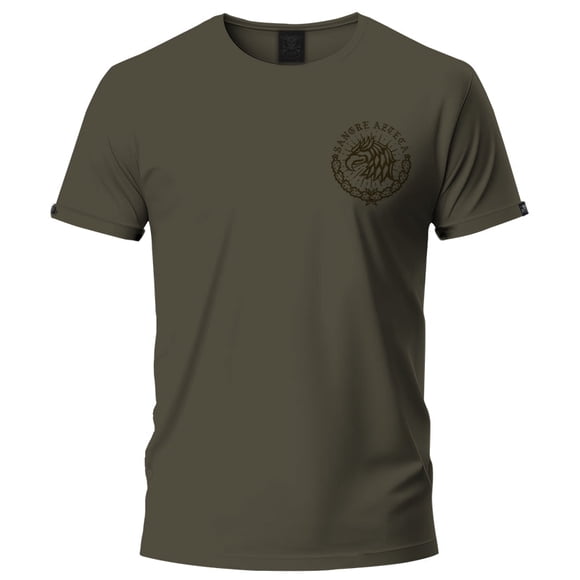 Playera Verde Olivo Manga Corta Grande Sangre Azteca