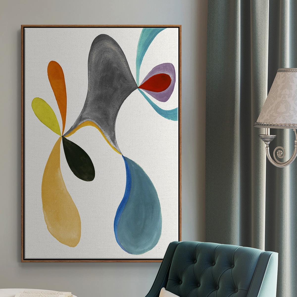 Magic Tricks I Framed Premium Gallery Wrapped Canvas - Ready to Hang - 27 x 41 - Walnut Floating Frame