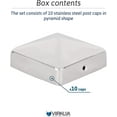 thumbnail image 2 of VIIRKUJA Fence Posts Caps, Galvanized Steel Square Post Caps, Pyramid-Shaped for Wooden Post, 91 mm x 91 mm, Set of 10 Plus Free Screws, 2 of 4