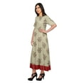 thumbnail image 2 of Moomaya Robe Kurti Tunique Longue Ligne A pour Femmes, Manches au Coude, Kurti Décontractée Imprimée, 2 of 5