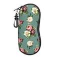 thumbnail image 1 of ZICANCN Sunglasses Soft Case, Vintage Roses Floral Pattern Neoprene Zipper Eyeglass Case for Men Women, 1 of 9