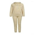 thumbnail image 3 of FNNMNNR 2Pcs Women‘s Jogger Casual Tracksuit Hoodie Sweatshirt + Pants Sets Sportswear, 3 of 6