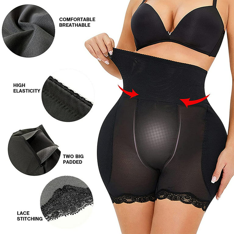 Lilvigor Women Shapewear Seamless Butt Lifter Body Shaper Panties High  Waist Hip Padded Enhancer Booty Lifter Tummy Control Crossdresser Shorts  Plus Size Black 