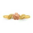 thumbnail image 4 of 14k Two Tone D/C Leaves w/ Flower Ring R933, 4 of 4