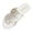 White, variant on Women'S Buckle Flat Thong Beach Sandals Open Toe Faux Leather Soft Sole Flip Flops For Summer Daily, Coffee