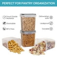 thumbnail image 3 of Sindcom Airtight Food Storage Containers 16 Pcs/1.6L- Plastic BPA Free Kitchen Pantry Storage Containers, Black, 3 of 6