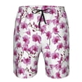 thumbnail image 4 of Kdxio Orchids Flowers Pattern Mens Casual Shorts - Drawstring Summer Beach Sports Shorts for Men, 4 of 9