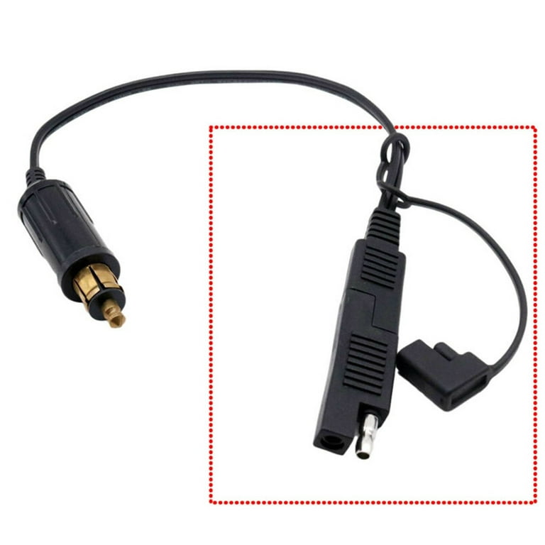 1pcs DIN Hella Powerlet Plug to SAE Adapter Connector Cable for BMW  Motorcycle 