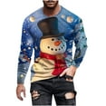 thumbnail image 3 of UVEASISHA Today Sales Mens Christmas Graphic Tee Funny Santa Claus Print Long Sleeve T-Shirts Slim Fit Casual Crewneck Pullover Tops Big And Tall Xmas Tee Shirt Multicolor 3XL, 3 of 5