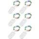 thumbnail image 3 of Paquete de 6 luces de hadas LED con batería, 2M 20 luces de hadas de alambre de cobre LED con pilas IP66 Luz de hadas resistente al agua para fiestas, Navidad, bodas, decoración de iluminación, color Adepaton LKX-2024, 3 of 7